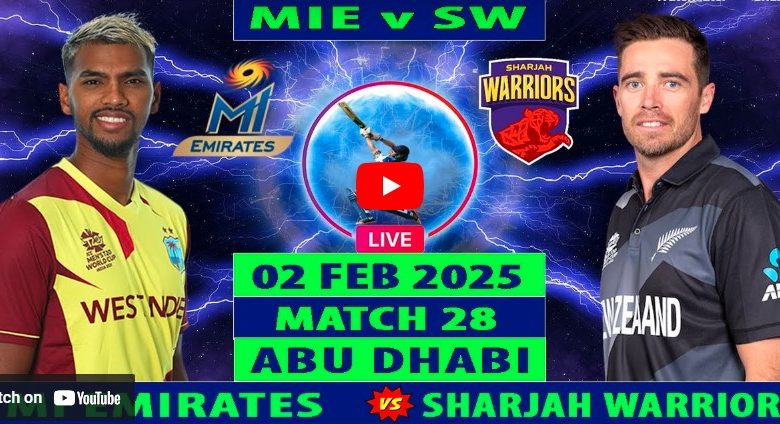 MI Emirates vs Sharjah Warriorz